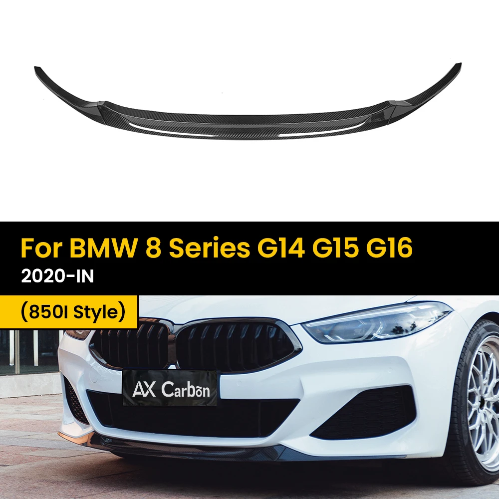 

Real Dry Carbon Fiber Front Diffuser Bumper Lip for BMW 8 Series G14 G15 G16 850I Style 2020-IN 3Pcs/Set