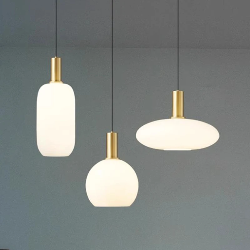 

Nordic minimalist luxury restaurant small pendant light shop bar counter coffee shop bedside single head glass pendant light