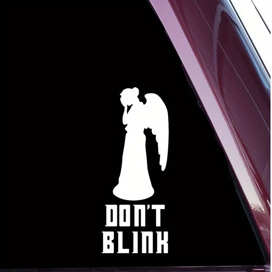 

1pc Weeping Angel-Don't Blink! Car Stickers And Decals For Car Body Decor Window Vinyl Decals Car Styling Self Adhesive Emblem