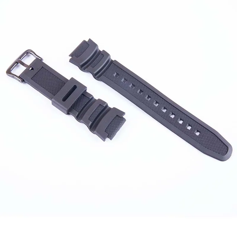 18 mm Herren-Uhrenarmband aus Kunstharz, kompatibel mit Casio AE-1200 SGW-300/400 MWR-200 w218h, Gummi-Uhrenarmband, Gürtelschnalle, Zubehör