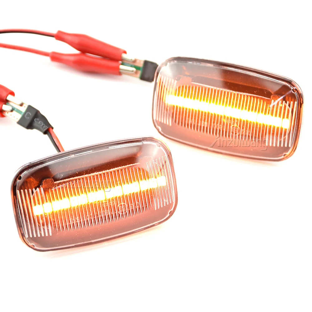 Par de luces LED dinámicas para guardabarros, marcador lateral, luz de señal de giro fluida para Toyota Land Cruiser Landcruiser serie 70 80 100