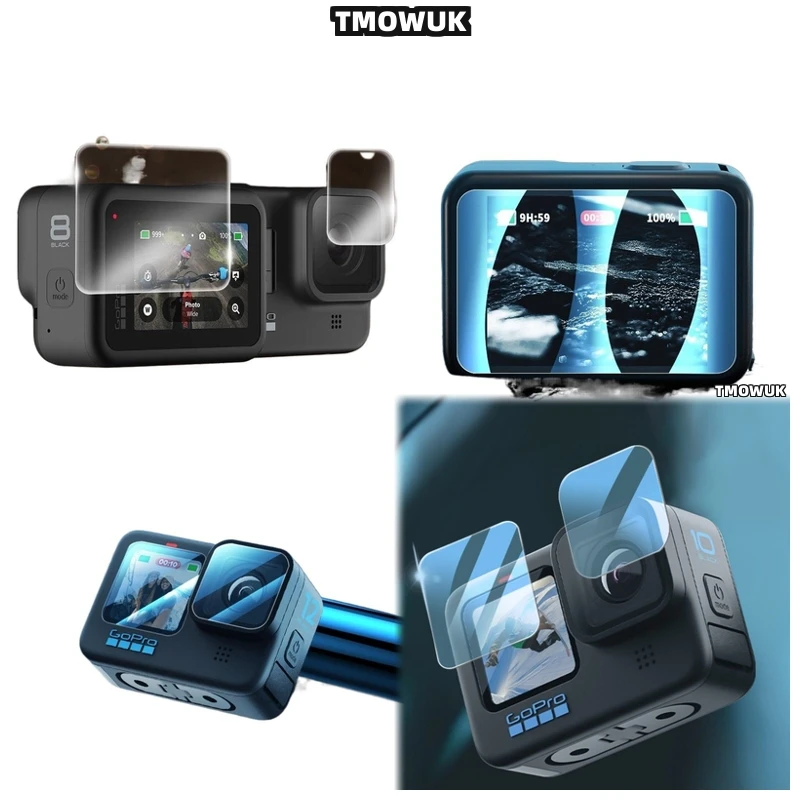

For GoPro Hero12 11 10 9 Anti-Glare Privacy Elite - 9H Tempered Glass Full Coverage Screen Guard With Anti-Scratch & Anti-Dust T