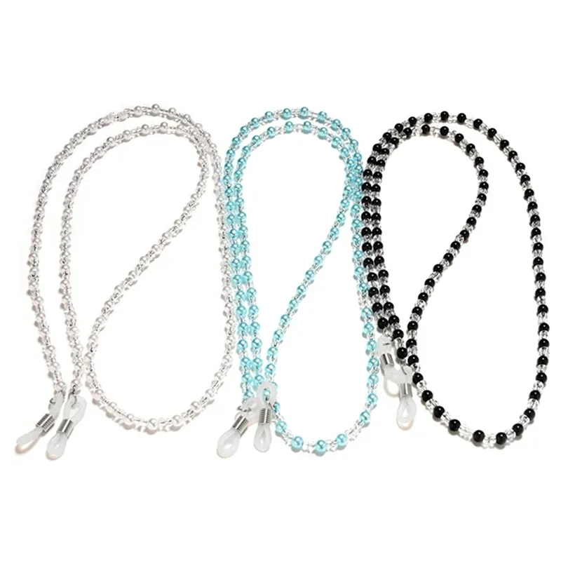 

Fashion Woman Sunglasses Chain Cylinder Bead Chain Anti-Falling Glasses Eyeglasses Cord Necklace Gift for Female mask Lanyard