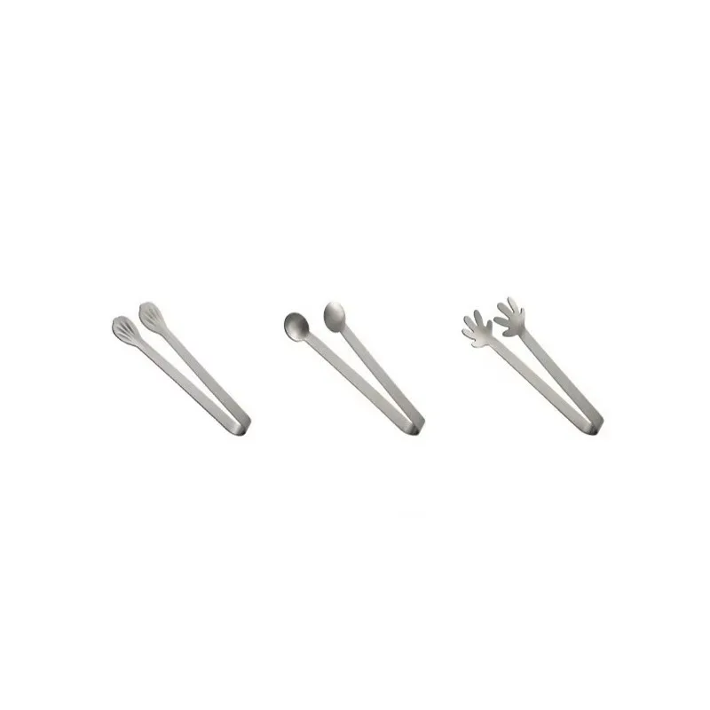 Stainless Steel BBQ Tongs Set with Anti-slip Grip for Steak Bread Food Cooking Kitchen Small Tools Accessories