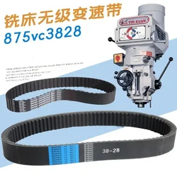 1PC Vari Speed Drive Belt Turret Milling Machine Accessories Stepless Speed Belt, Toothed Belt 875vc3828 900vc3830 38X875