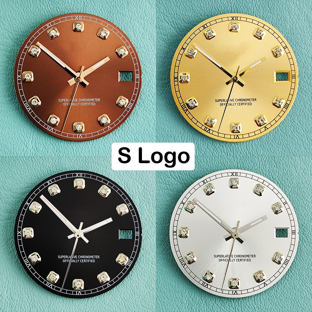 

28.5mm NH35 Diamond Dial NH35 Watch Dial NH35/NH36 Automatic Movement Watch Accessories Modified Dial