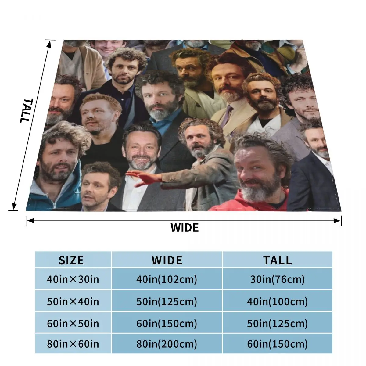 michael sheen photo collage Throw Blanket Beautiful Blankets Blanket For Decorative Sofa furry