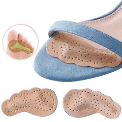 Plantillas antideslizantes para zapatos de mujer, almohadillas de cuero para el antepié, Sandalias de tacón alto, pegatinas adhesivas antideslizantes