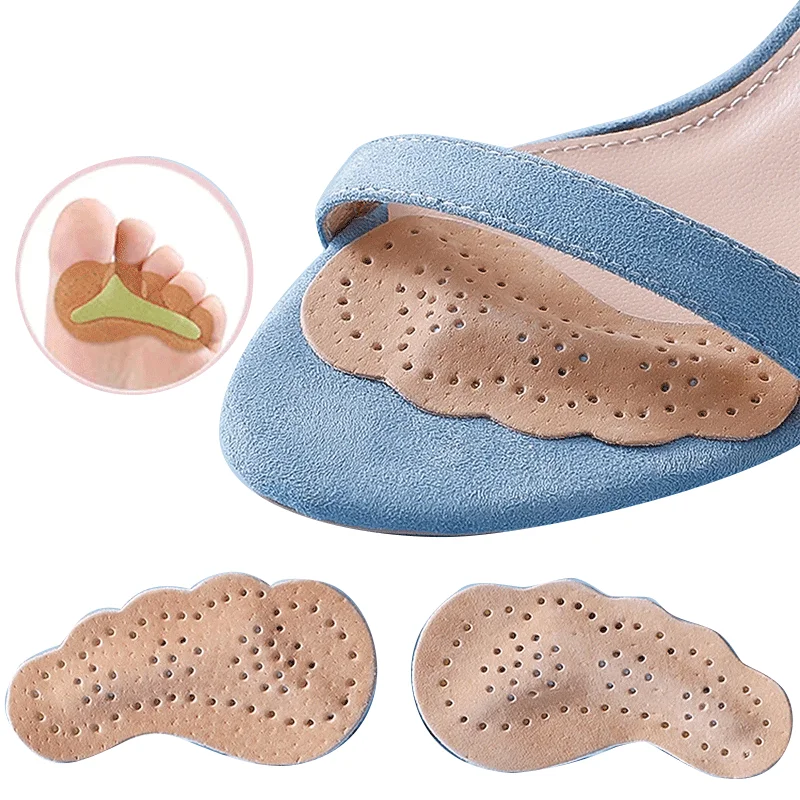 Leather Forefoot Pad for Women Sandals High Heels Non-slip Shoes Insoles for Women's Shoes Insert Adhesive Anti Slip Stickers