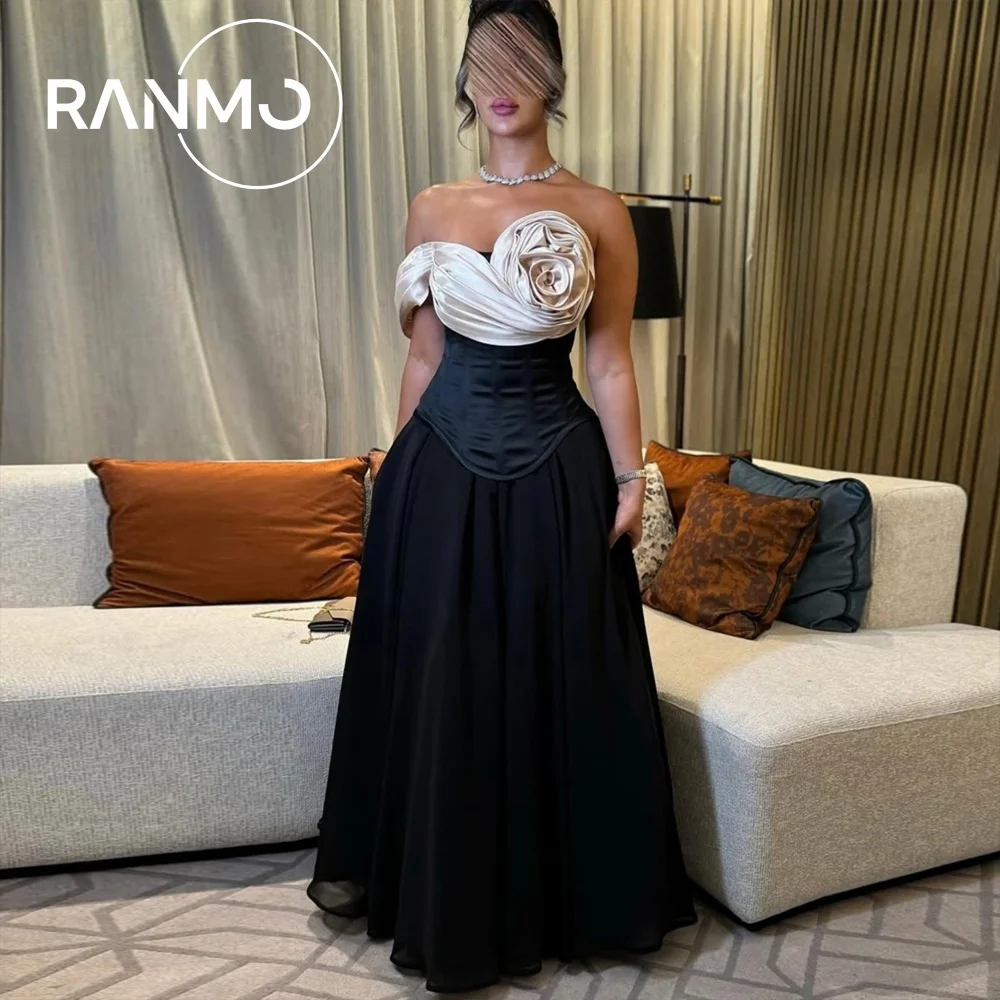 Ranmo Elegant A-line Wedding Party Dress Floor-Length Pleat Sweetheart Collar One-Shoulder  Evening From Dresses 2026 Customized