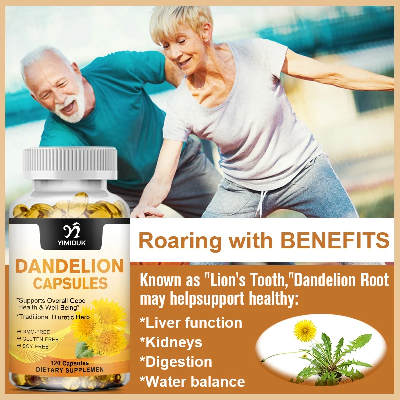 Dandelion Root Capsule Healthy Liver, Kidney, Digestion & Water Balance Support