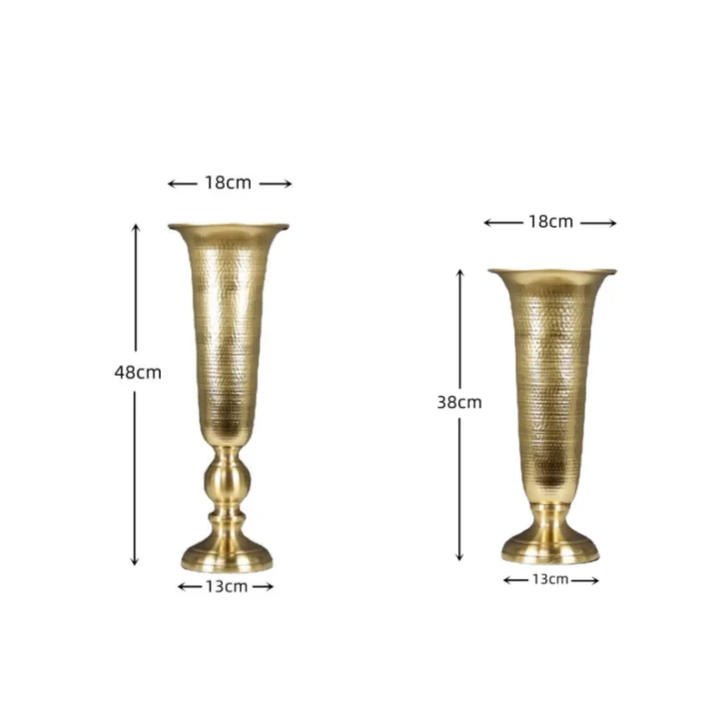 CX Metal Vase Horn Flower Arrangement Accessories Metal Decorations Home Furnishing