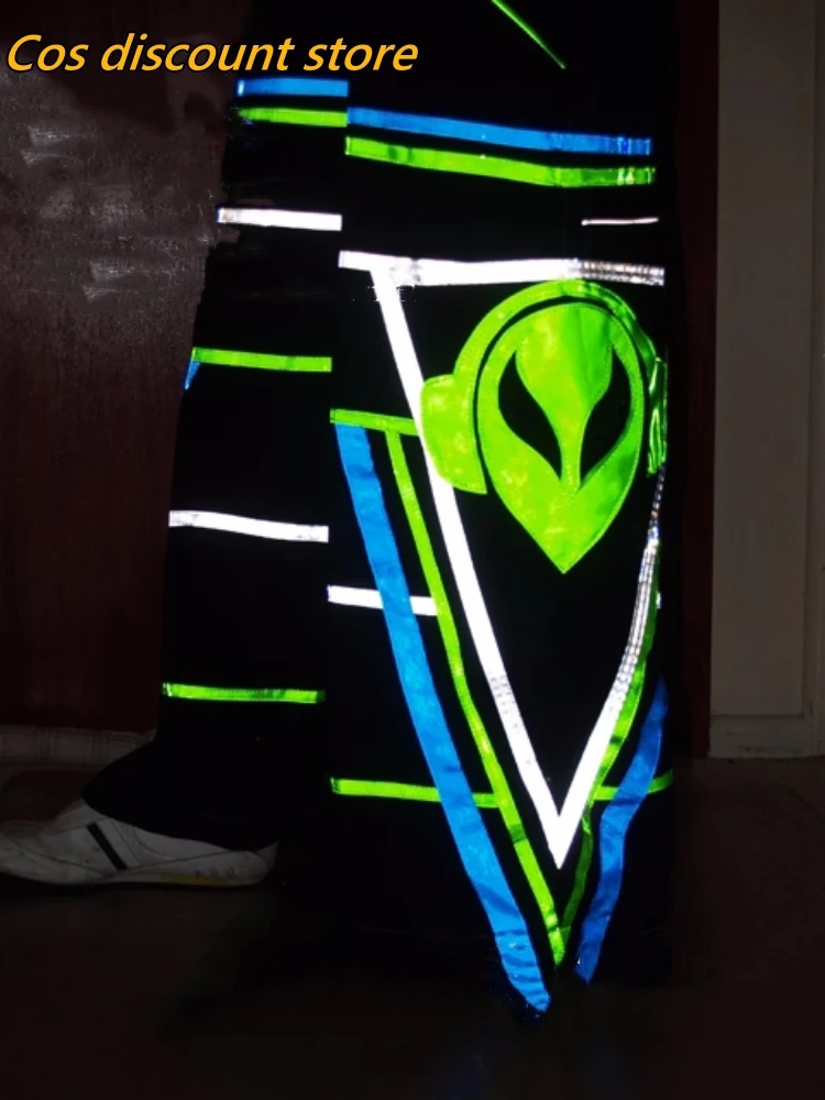 ملبورن خلط شبح خطوة الرقص السراويل الغريبة نمط عادية السراويل العاكسة مضيئة السراويل النساء الرجال الرقص بنطلون 2025