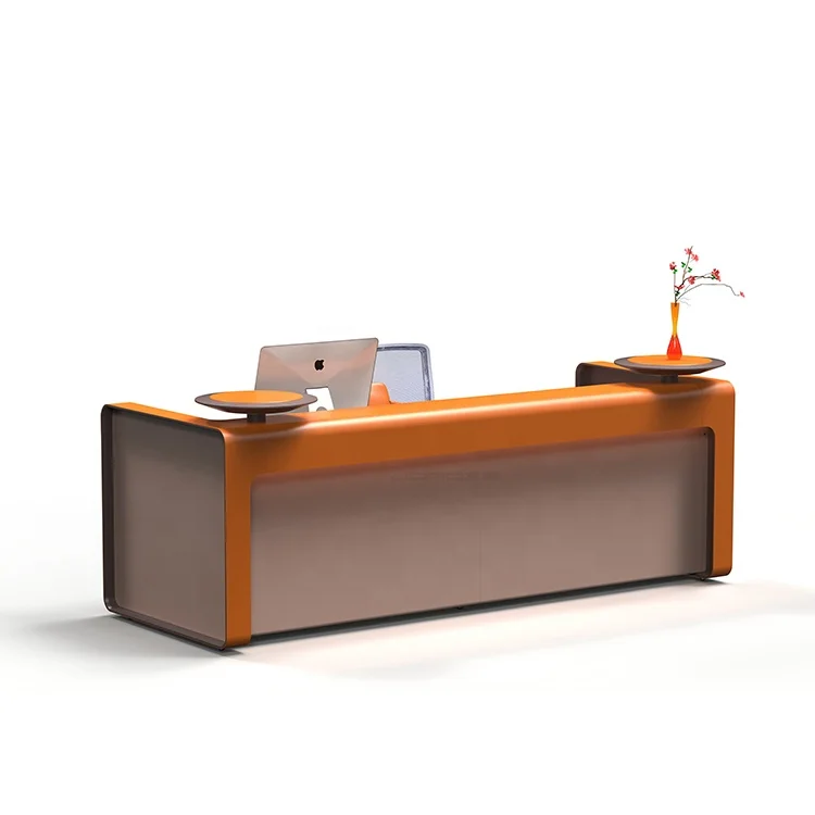 Commercial Office Furniture Factory Direct Salon Reception Desks Luxury Counter Front Desk Reception Table For Beauty Salon