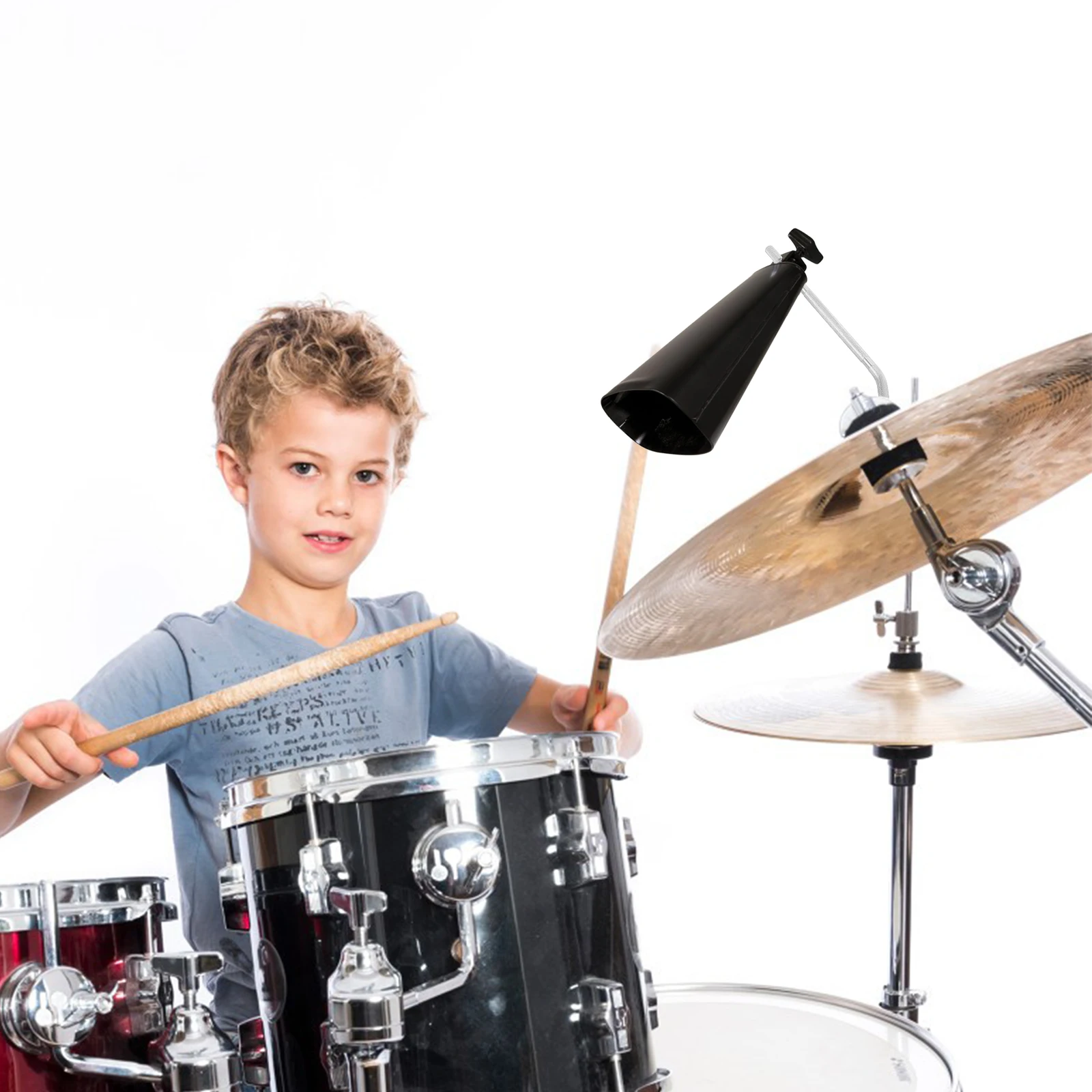 حامل للمعادن جرس البقر جبل قضيب دائم مجموعة طبل ملحق تمديد حامل جرس البقر تحديد المشبك طبل الأجهزة