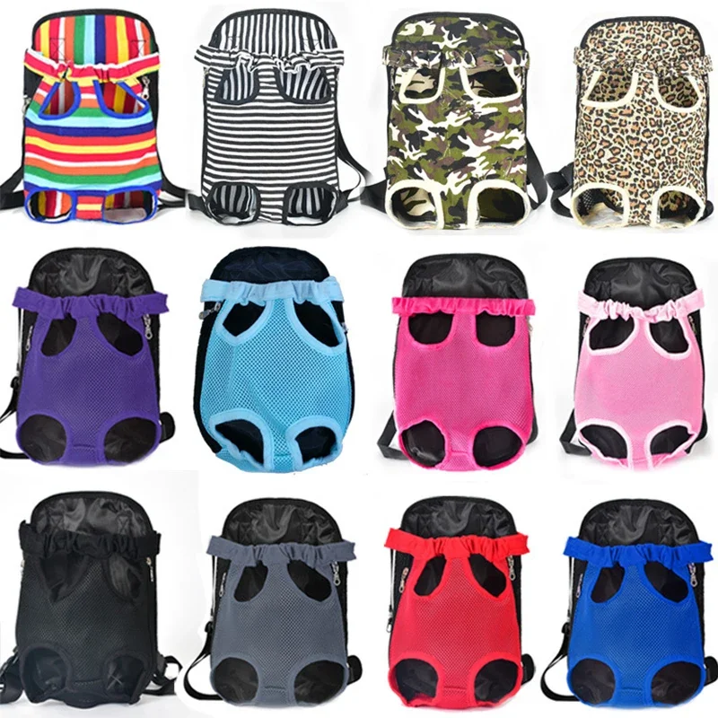 Portable Pet Carrying Backpack Outdoor Carrying Bag Breathable Dog Cat Front Chest Backpacks Small Medium Puppy Supplies