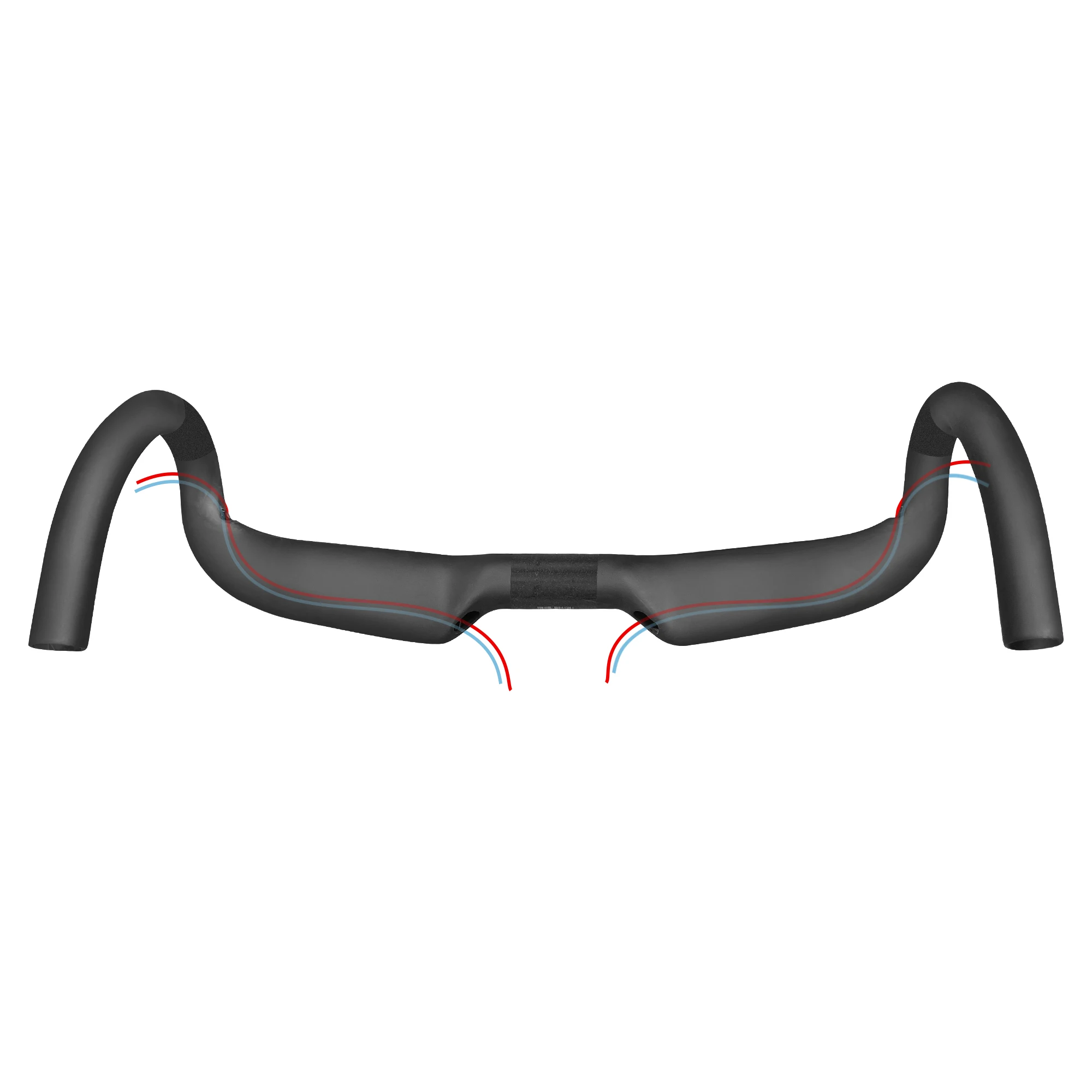 Carbon Handlebar for Bikes, Internal Road Handlebar, Bicycle Parts, 3 K Matt Gloss, 2017, 31.8x400, 420, 440mm