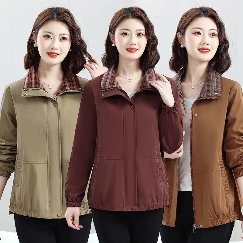 

Повседневное модное женское пальто-комбинация на весну и осень, свободное длинное пальто на молнии, повседневная одежда