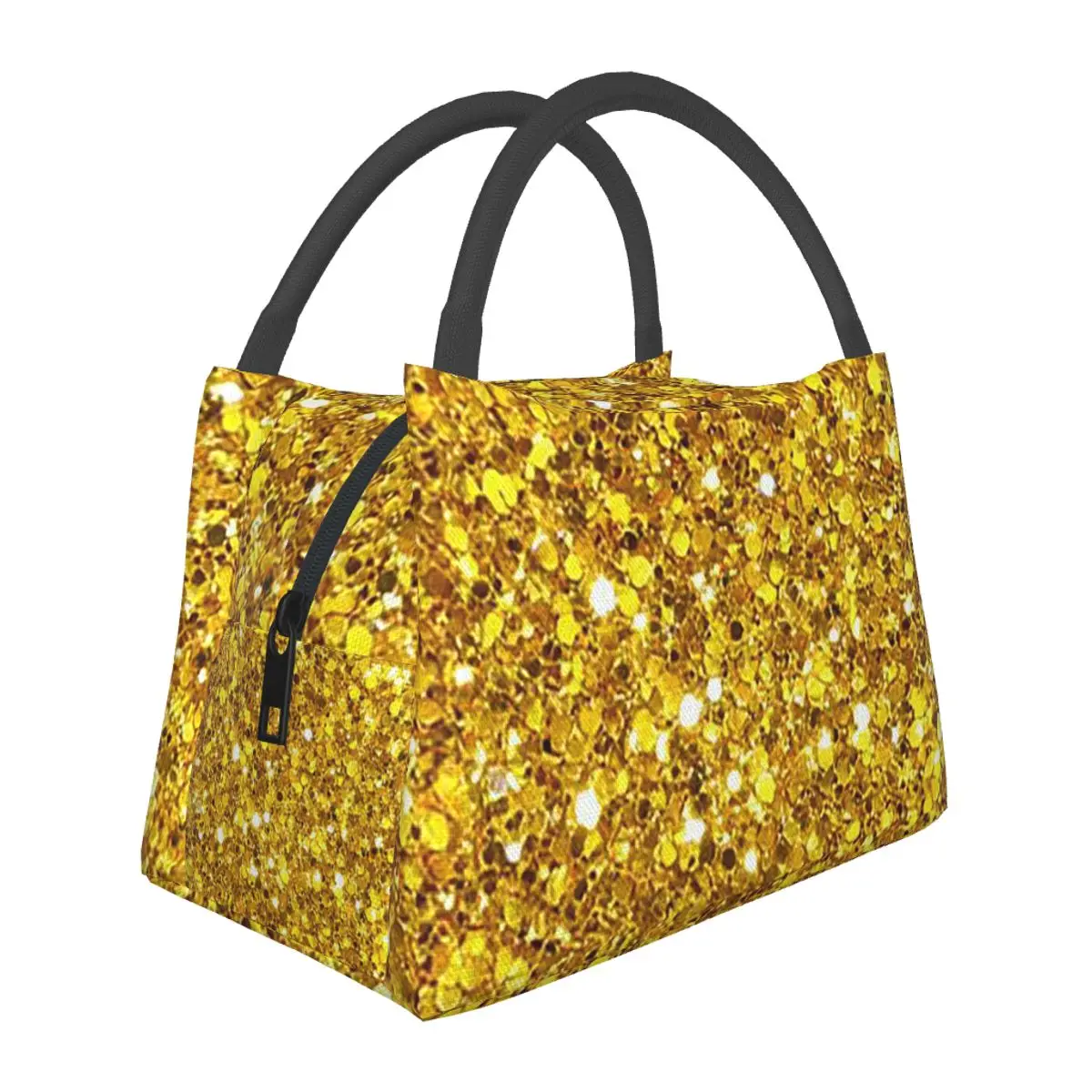 

Gold Glitter Insulated Lunch Bag for Women Picnic Storage Food Boxes Leakproof Container Cooler Thermal Lunch Box Tote