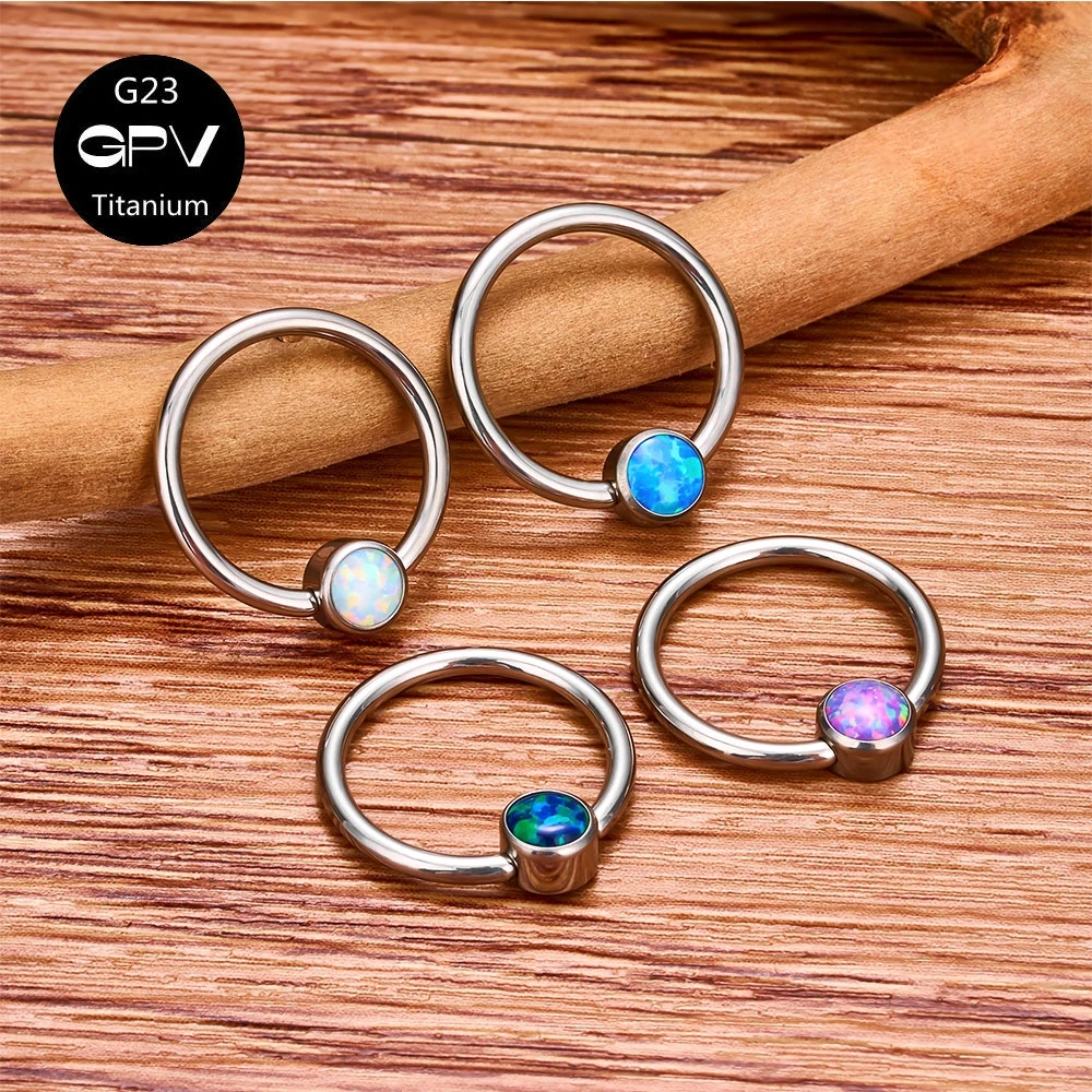 G23 Titanium Nose Ring Middle Clip Ball Popular Men\'s And Women\'s Punk Puncture Jewelry Nasal Septum Ring