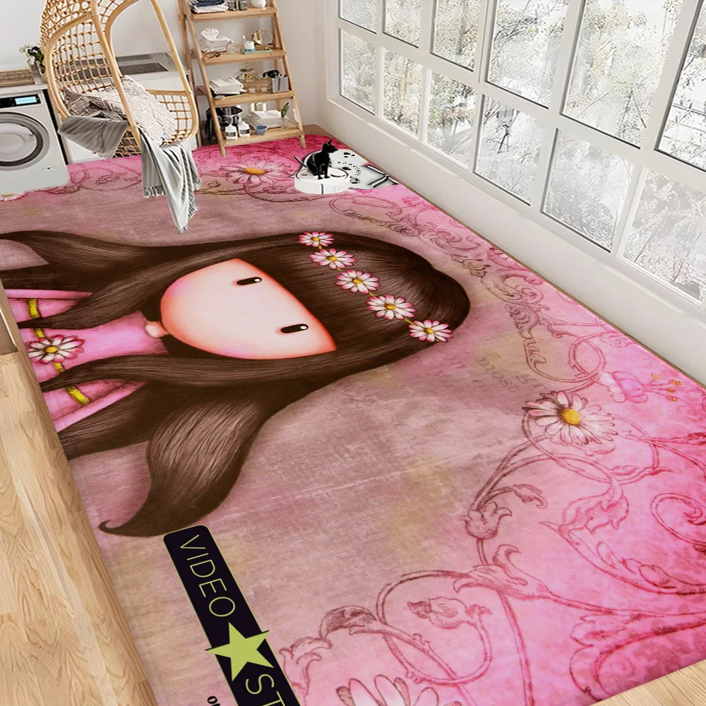 Cartoons S-Santoro Gorjuss Floor Mat Bathroom Mat Kids Room Bedroom Decoration Balcony Anti-Slip Doormat Living Room Welcome Rug