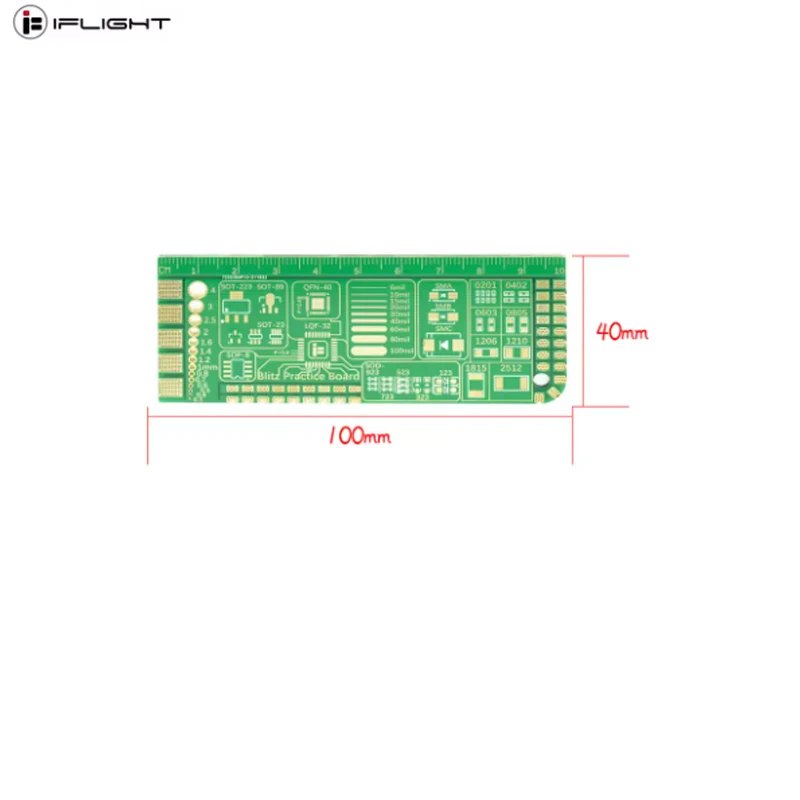 IFlight 100x40 مللي متر BLITZ PCB ممارسة لحام المجلس ل FPV المبتدئين الطيارين الجدد تحسين مستوى لحام لتقوم بها بنفسك أداة