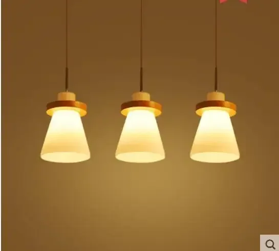 Led simple wood chandeliers restaurant lights dining room clothing store restaurant sushi shop lamp