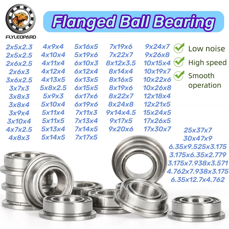 10 unidades de rodamientos de bolas con brida F683ZZ 3x7x3 mm, doble blindaje ZZ, ABEC-7, alta precisión, bajo ruido para motor de modelo RC DDLF730ZZ