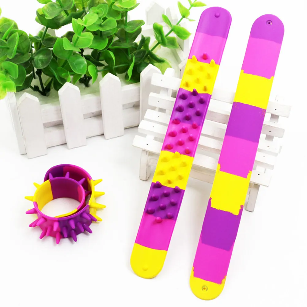 6Pcs Silicone Wristbands Clap Ring Unicorn Bracelet Soft Comfortable Silicone Wristband Colorful Party Favors