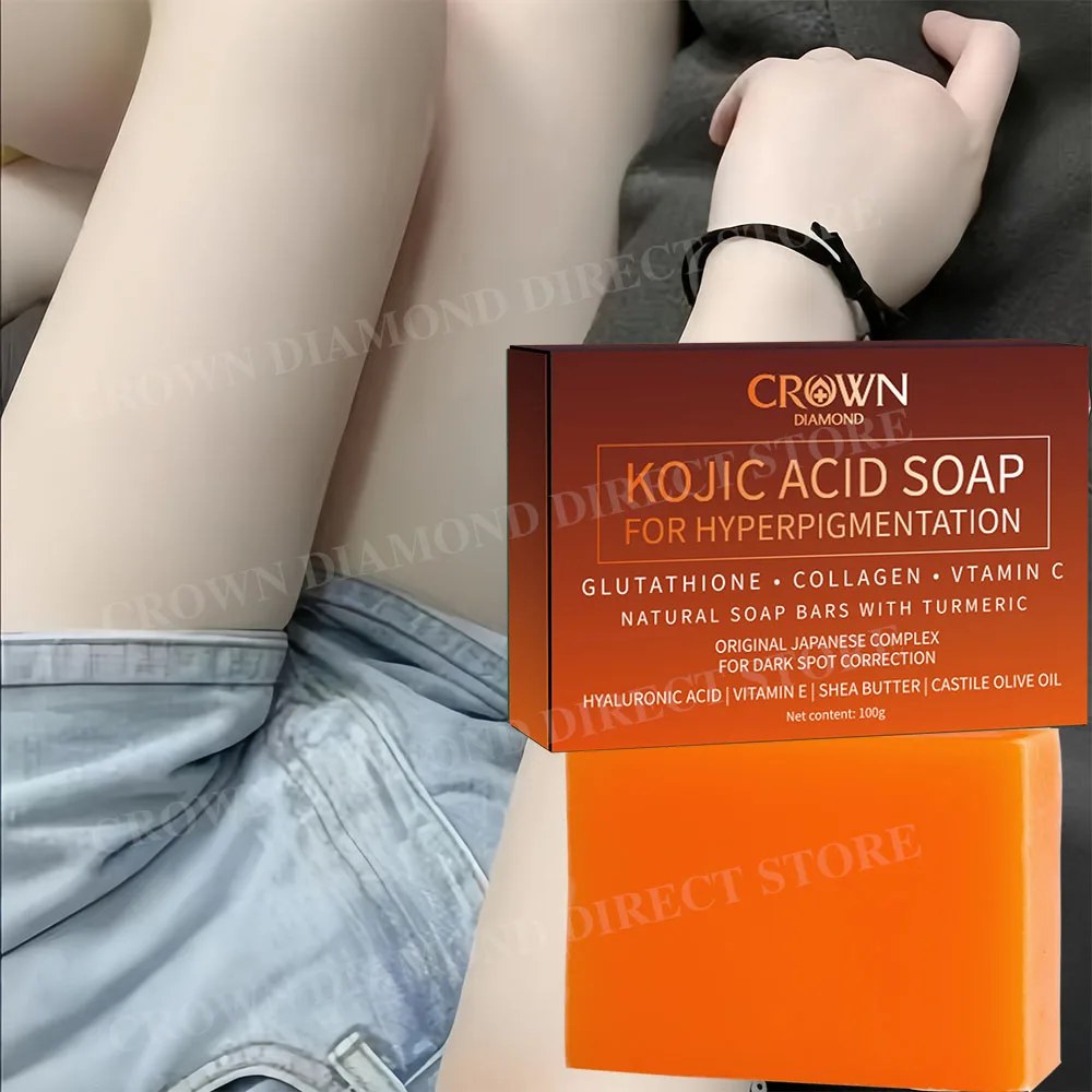 Kojic Acid Soap Whitening Soap Remove Black Facial Soap Handmade Bleaching Acid Glycerin With Vitamin C Deep Cleaning Skin Cares