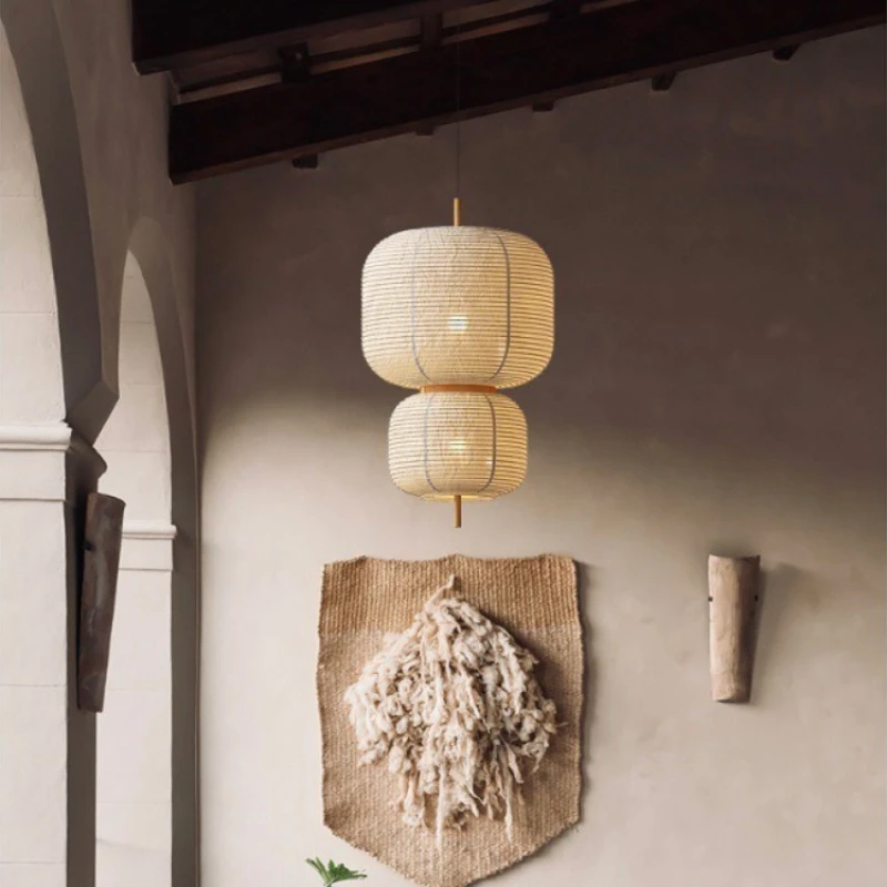 Japanese Wabi Sabi Cloth Pendant Lights Restaurant Zen Spirit Tea Room Homestay Creative Personality Lighting Hanglamp Woonkamer