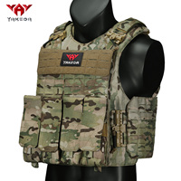YAKEDA new vest hunting vest with one click quick disassembly laser cutting PALS system training vest
