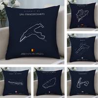 Formula 1 Imola Monaco Circuit F1 Pillow Case Plush Fabric Soft  Pillowcase Double Sided Print Cushion Cover Household Gifts
