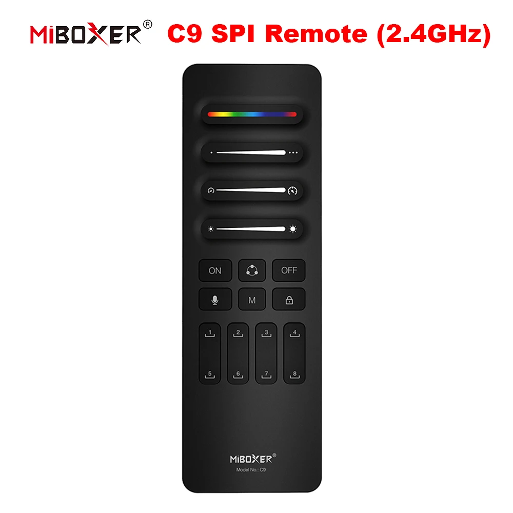 

Miboxer C9 SPI Remote Controller 2.4GHz RF Wireless Brightness Adjustable Lighting For WS2812 WS2812B WS2811 Pixels Strip Dimmer