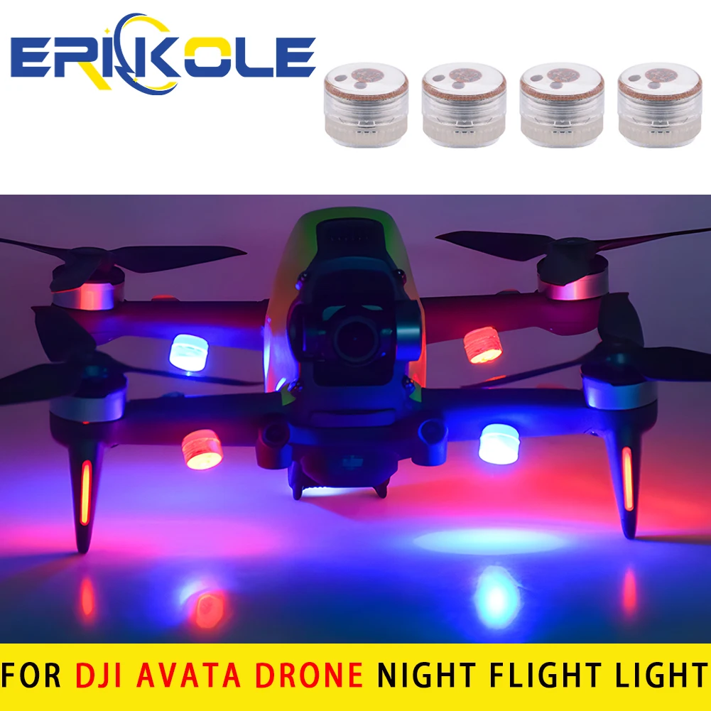 

4 Pc Drone Anti-collision Strobe Light for Drone Night Flying LED Signal Lights Fits DJI FPV/Avata/AIR 3/MINI 4 PRO Accessories