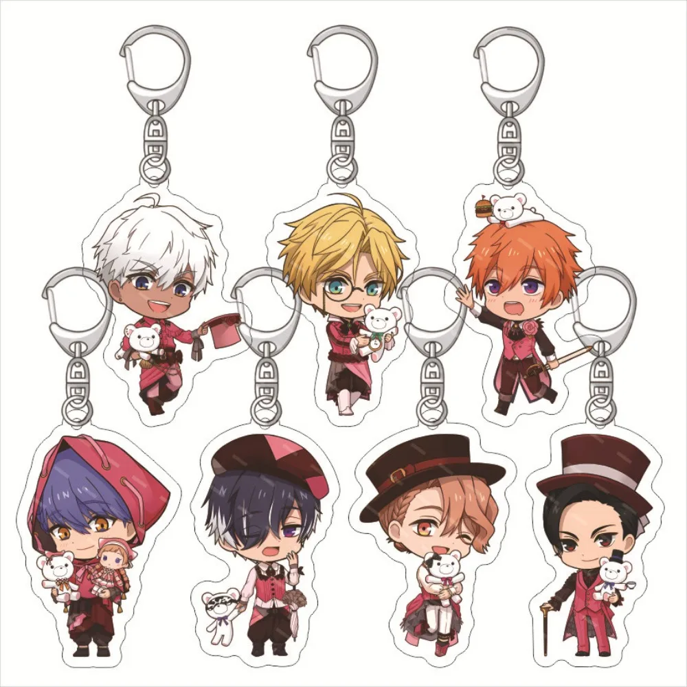 Anime Obey Me! Acrylic Keychain Acrylic Keychain Figure Character Backpack Pendant Keyring Decorative Accessories Ornament Gifts