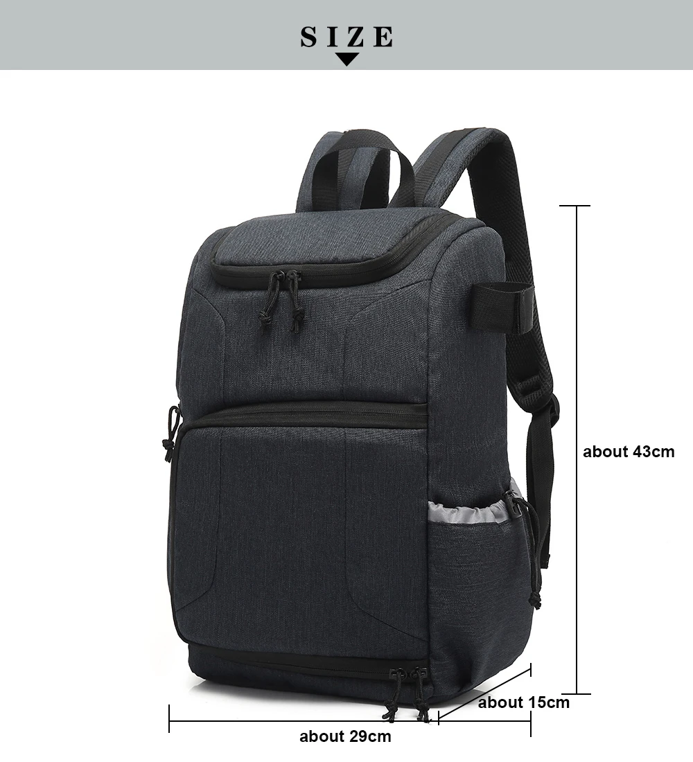 Sac étanche pour appareil Photo, sac à dos pour Canon, Nikon, Sony, Xiaomi, ordinateur Portable DSLR, trépied de voyage Portable, pochette pour objectif, sac vidéo