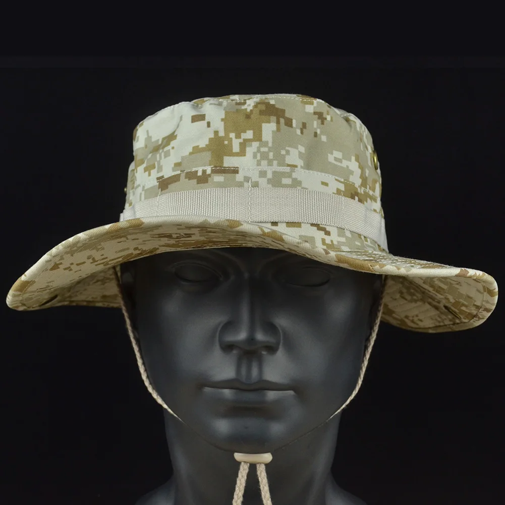 Mege Tactical Camouflage Bonnie Hat US Outdoor Hiking Panama Summer Sun Bucket Cap Gear