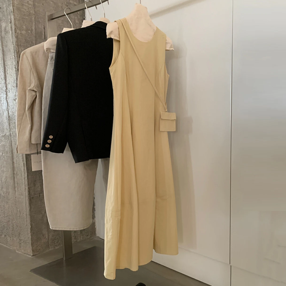 韓国 Sle ルーズ スベル ベスト Dr レディース 新しい Sle 夏用スリムフィット フラワーバッド ロング Dr バッグ付き 通勤 Sle