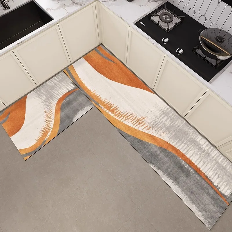 

Модный кухонный напольный коврик в стиле ретро, кожаный коврик из ПВХ, водонепроницаемый нескользящий ковер, маслостойкие пыленепроницаемые ковры 러그 Ковер Tapis