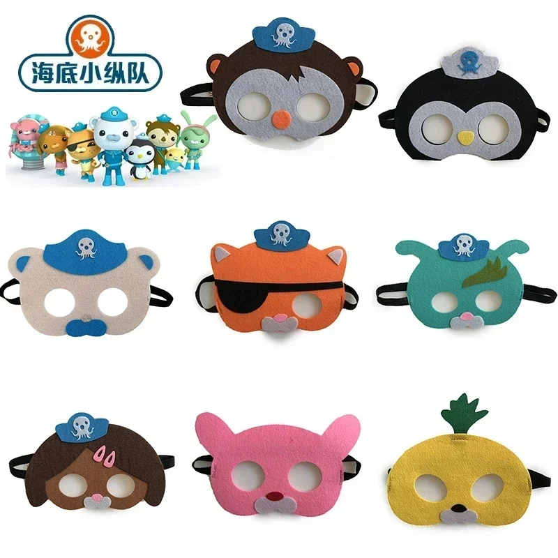 Octonauts أنيمي الشكل قناع طفل هالوين لعب الأدوار ازياء الرأس مع قناع ل Kwazii Barnacles Dashi Peso تأثيري عباءة
