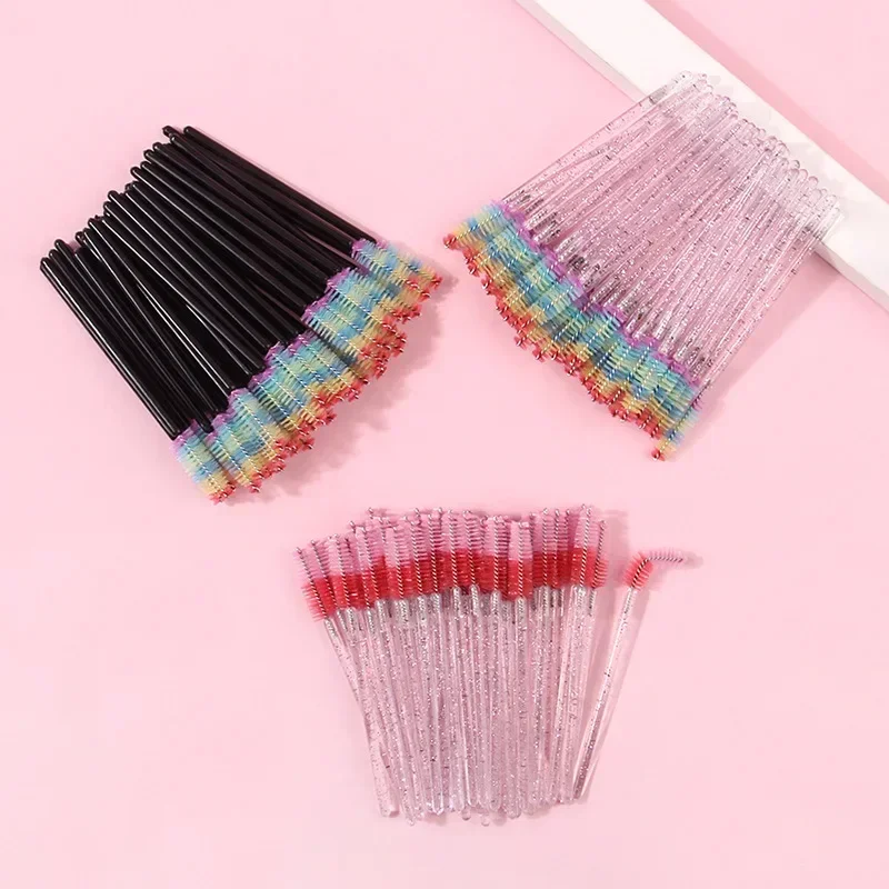 

150pcs Portable Eyelash Brush Lash Mascara Wand Eyelash Curler False Lash Extension Tool, Bendable Brow Brush Comb Set