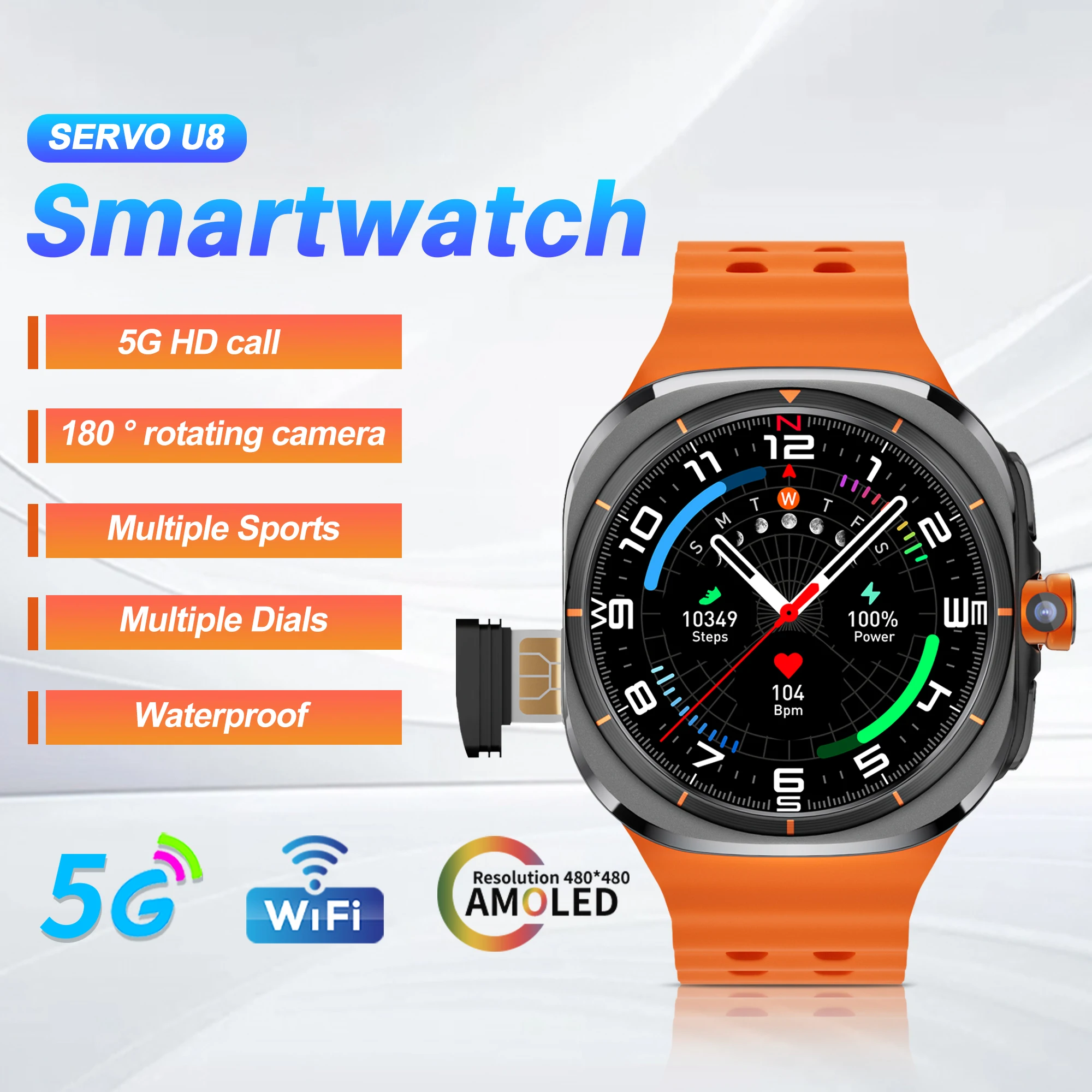 

2025 Hot Sale 4G Smart Watch GPS Wifi Google Play IP67 Waterproof Camera SIM Card Network Smartwatch For Android IOS Men Women