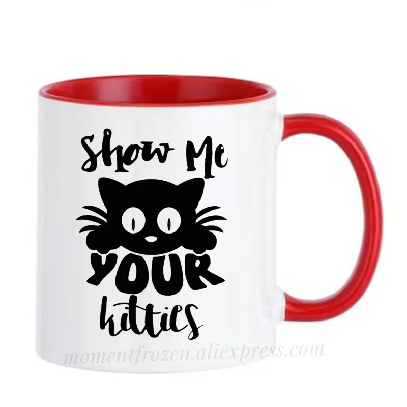 Kitten Cat Cups Caffeine Cocoa Coffee Mugs Tea Mugen Friend Gifts Home Decal Milk Tableware Coffeeware Teaware Beer Drinkware