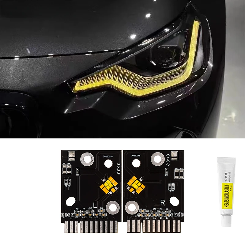 

For BMW 2series M2 G42 G87 CSL LED Daytime Running Light Turning Signal Brake Lamp Plug and Play Car DRL Lemon Yellow Module