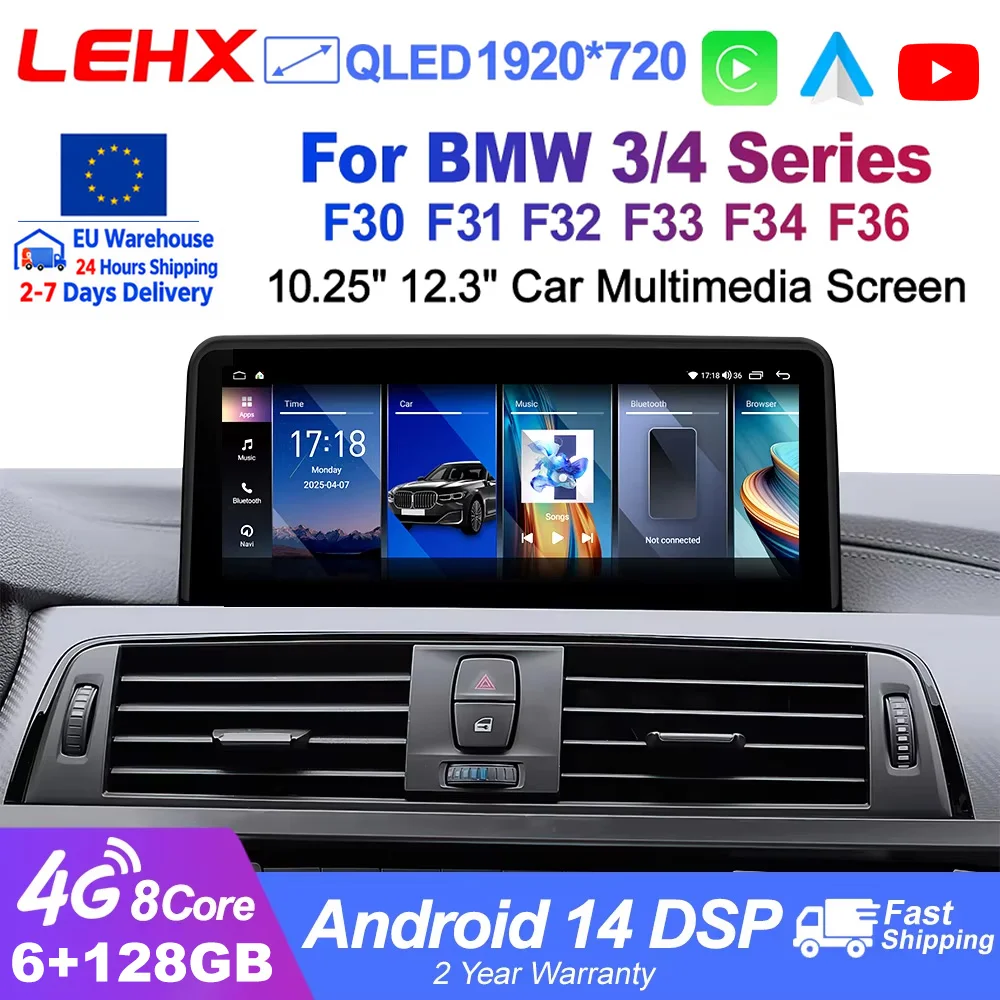 LEHX L5PRO 8Core 4G HIFI DSP Sistema Operativo Android Multimediale per Auto CarPlay Wireless Android Auto per BMW Serie 3/4 F30 F31 F32 F33 F34 F36 gsp autoradio