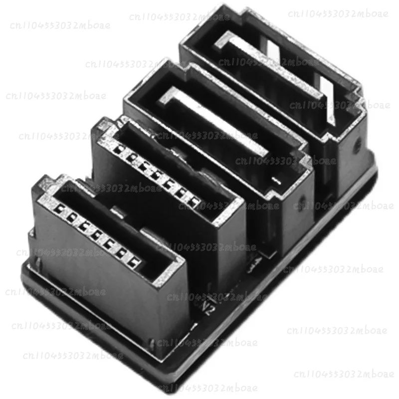 Main board side out sata180 degree adapter card steering head reverse connector