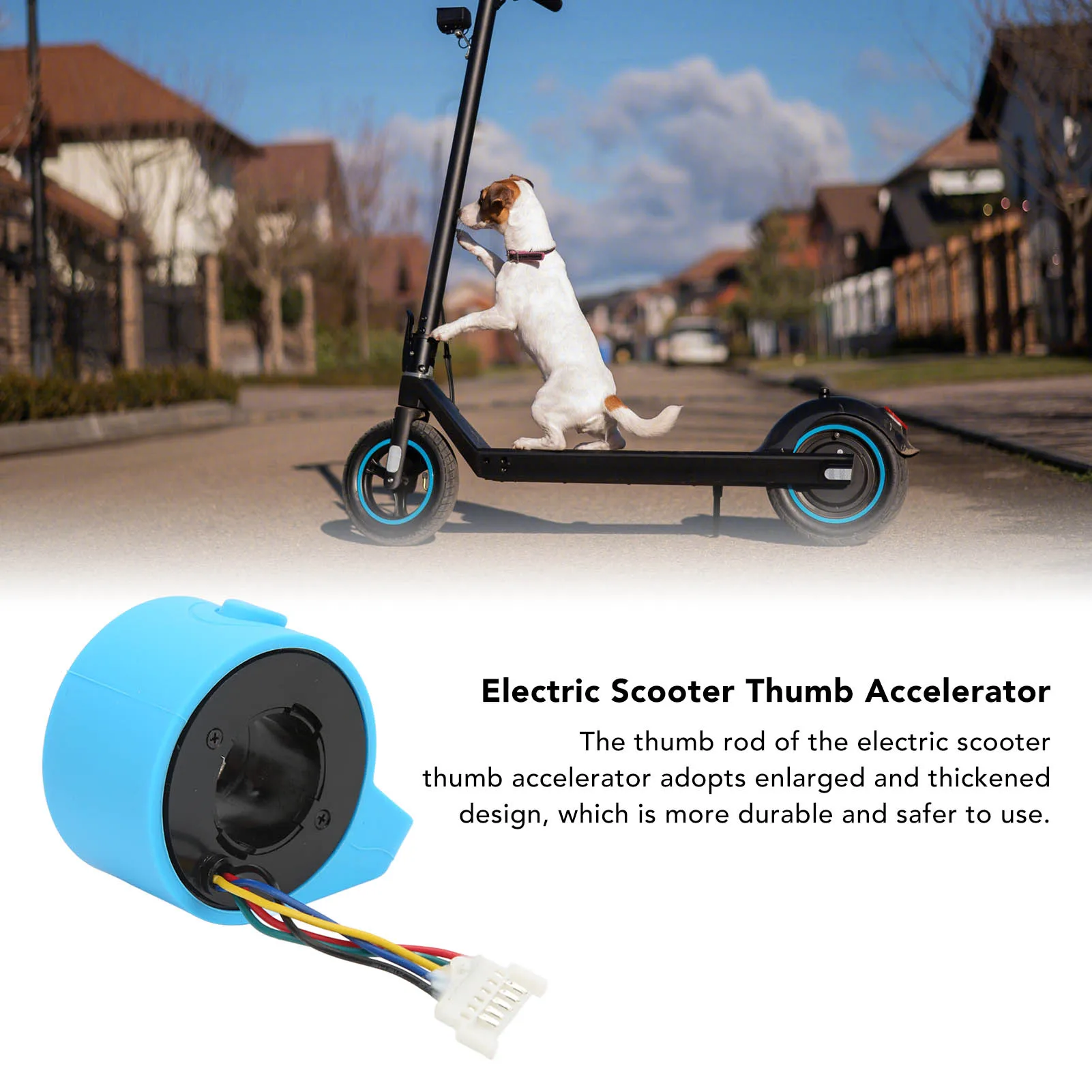 Electric Scooter Throttle Accelerator Electric Scooter Thumb Accelerator Antiskid ABS Plastic Blue Responsive For Repairing