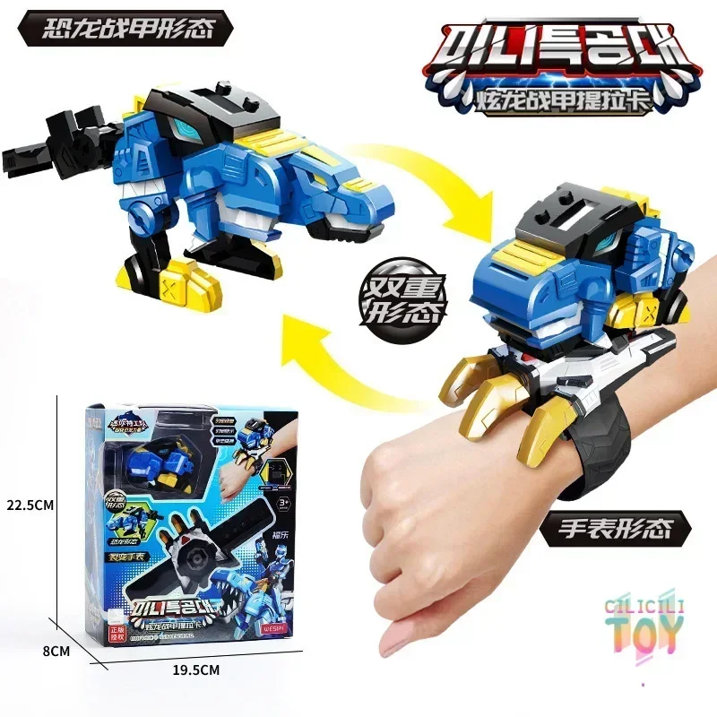 متوفر في المخزون Miniforce X ساعة لعبة سوبر ديناصور قوة Mecha تشوه روبوت المفضلة لعبة الصبي المنقولة لعبة مجسمة هدية مخصصة