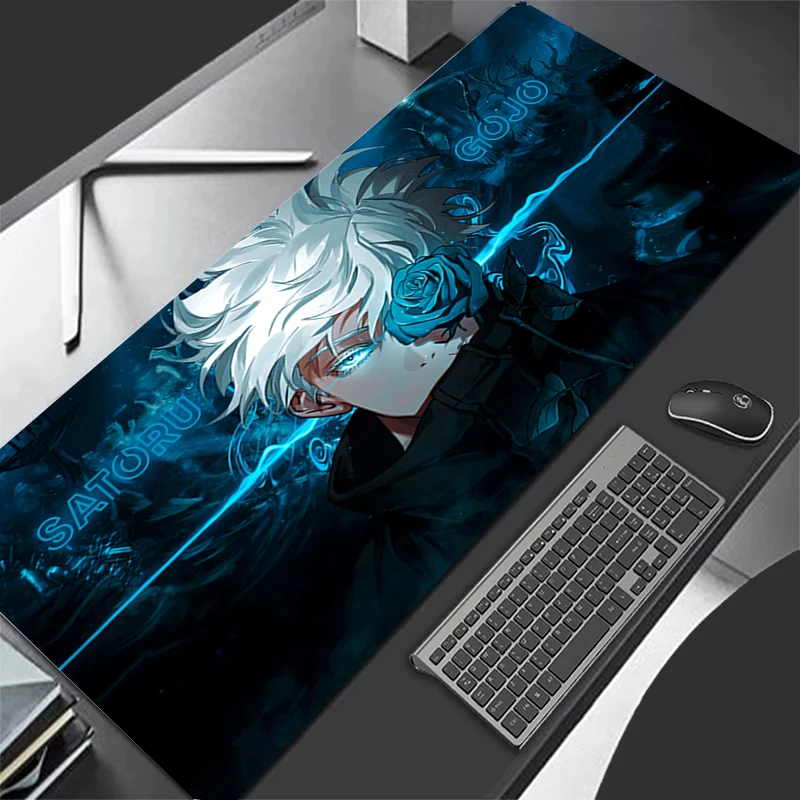 คอมพิวเตอร์ Varmilo คีย์บอร์ด Anime Mouse Pad jujutsu Kaisen Gojo อะนิเมะอุปกรณ์เสริมสําหรับเล่นเกมตาราง XXL Gamer พรมโต๊ะ Mousepad